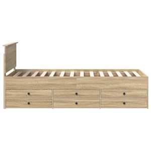 Daybed s čelo Sonoma dub a černá 90 x 200 cm kompozitní dřevo - obrázek 9