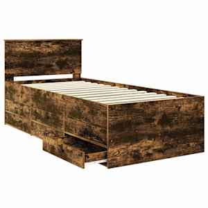 Daybed s čelo Uzený dub a černá 90 x 200 cm kompozitní dřevo - obrázek 5