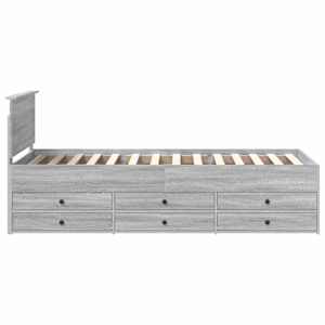 Daybed s čelo Šedá Sonoma a černá 90 x 200 cm kompozitní dřevo - obrázek 9