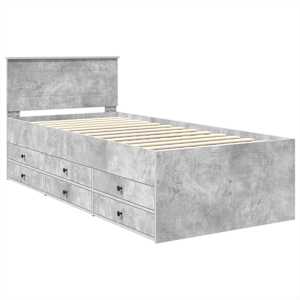 Daybed Betonově šedá a černá 75 x 190 cm kompozitní dřevo - obrázek 4