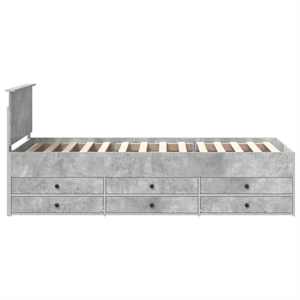 Daybed Betonově šedá a černá 75 x 190 cm kompozitní dřevo - obrázek 9