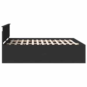 Rám postele s čelo Černá 200 x 200 cm kompozitní dřevo - obrázek 8
