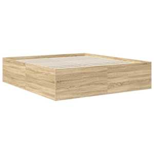 Rám postele s čelo Sonoma dub 200 x 200 cm kompozitní dřevo - obrázek 5