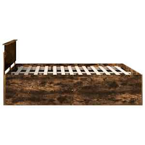 Rám postele s čelo Kouřový dub 200 x 200 cm kompozitní dřevo - obrázek 8