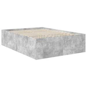 Rám postele s čelo Betonově šedá 160 x 200 cm kompozitní dřevo - obrázek 5