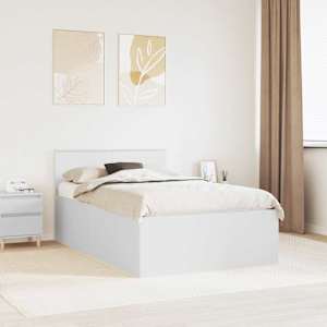 Konstrukcija postelje Bela 135 x 190 cm Konstruiran les
