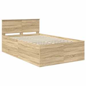 Rám postele s čelo Sonoma dub 135 x 190 cm kompozitní dřevo - obrázek 4