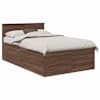 vidaXL Voodi raam peaga Pruun tamme 120 x 190 cm Tehispuit