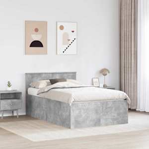 Rám postele s čelo Betonově šedá 120 x 200 cm kompozitní dřevo - obrázek 3