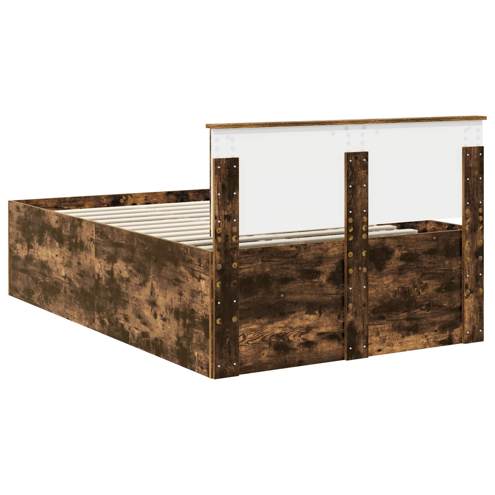 Voodi raam peaga Suitsetatud tamm 120 x 200 cm Tehispuit 170 Kõik vajalik sinu aeda ja koju! Voodi raam peaga Suitsetatud tamm 120 x 200 cm Tehispuit - Image 9