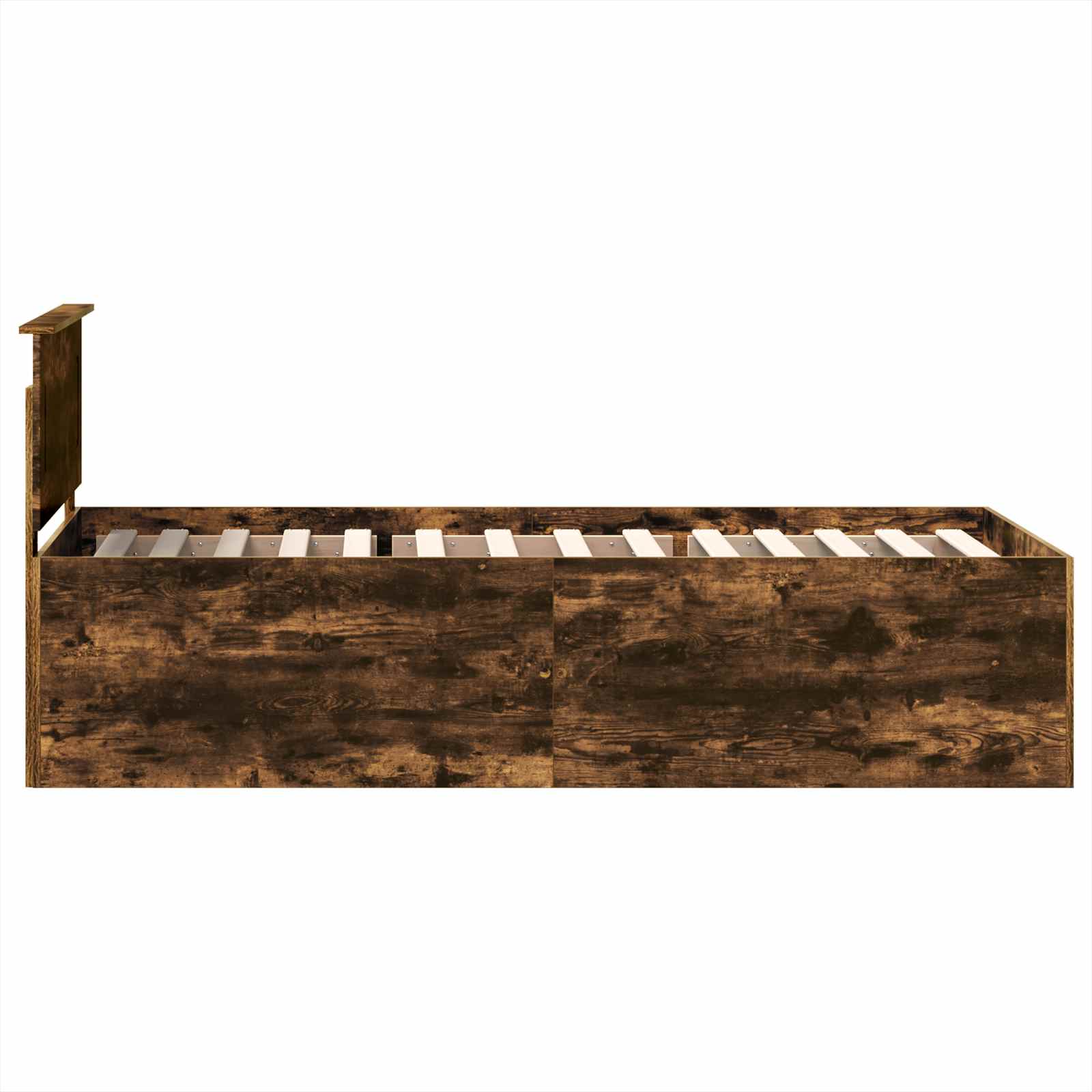 Voodi raam peaga Suitsetatud tamm 120 x 200 cm Tehispuit 146 Kõik vajalik sinu aeda ja koju! Voodi raam peaga Suitsetatud tamm 120 x 200 cm Tehispuit - Image 8