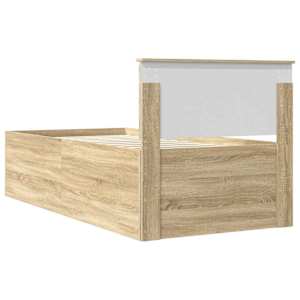 Rám postele s čelo Sonoma dub 90 x 200 cm kompozitní dřevo - obrázek 9