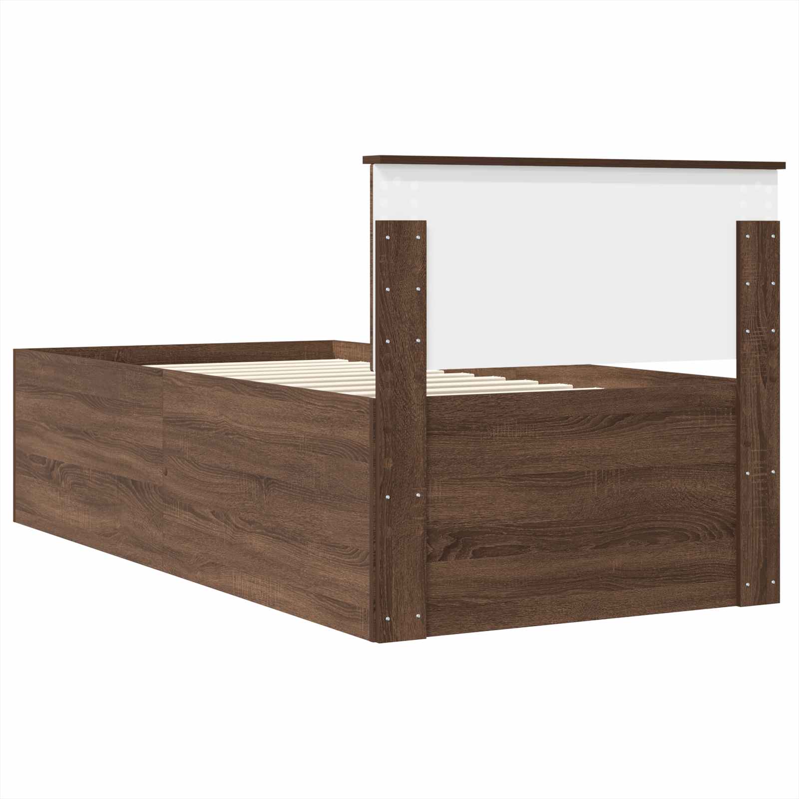 Voodi raam peaga Pruun tamme 90 x 200 cm Tehispuit 55 Kõik vajalik sinu aeda ja koju! Voodi raam peaga Pruun tamme 90 x 200 cm Tehispuit - Image 9