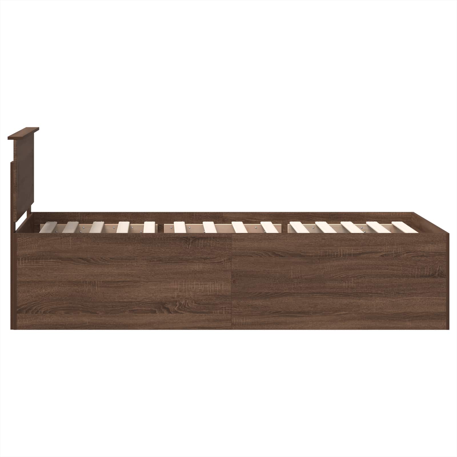 Voodi raam peaga Pruun tamme 90 x 200 cm Tehispuit 54 Kõik vajalik sinu aeda ja koju! Voodi raam peaga Pruun tamme 90 x 200 cm Tehispuit - Image 8