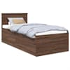 vidaXL Voodi raam peaga Pruun tamme 75 x 190 cm Tehispuit