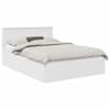 vidaXL Voodi raam peaga Valge 150 x 200 cm Tehispuit