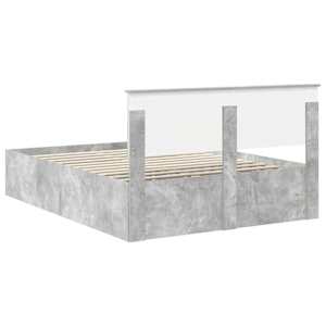 Rám postele s čelo Betonově šedá 150 x 200 cm kompozitní dřevo - obrázek 9