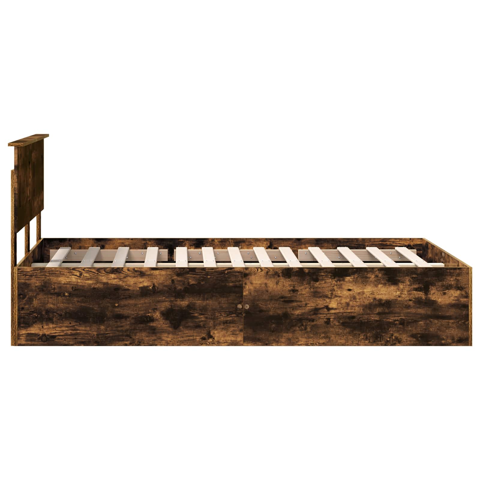 Voodi raam peaga Suitsetatud tamm 120 x 200 cm Tehispuit 100 Kõik vajalik sinu aeda ja koju! Voodi raam peaga Suitsetatud tamm 120 x 200 cm Tehispuit - Image 8