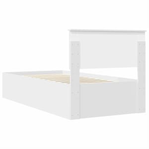 Rám postele s čelo Bílá 120 x 200 cm kompozitní dřevo - obrázek 9