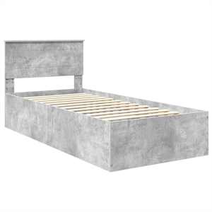 Rám postele s čelo Betonově šedá 120 x 200 cm kompozitní dřevo - obrázek 4