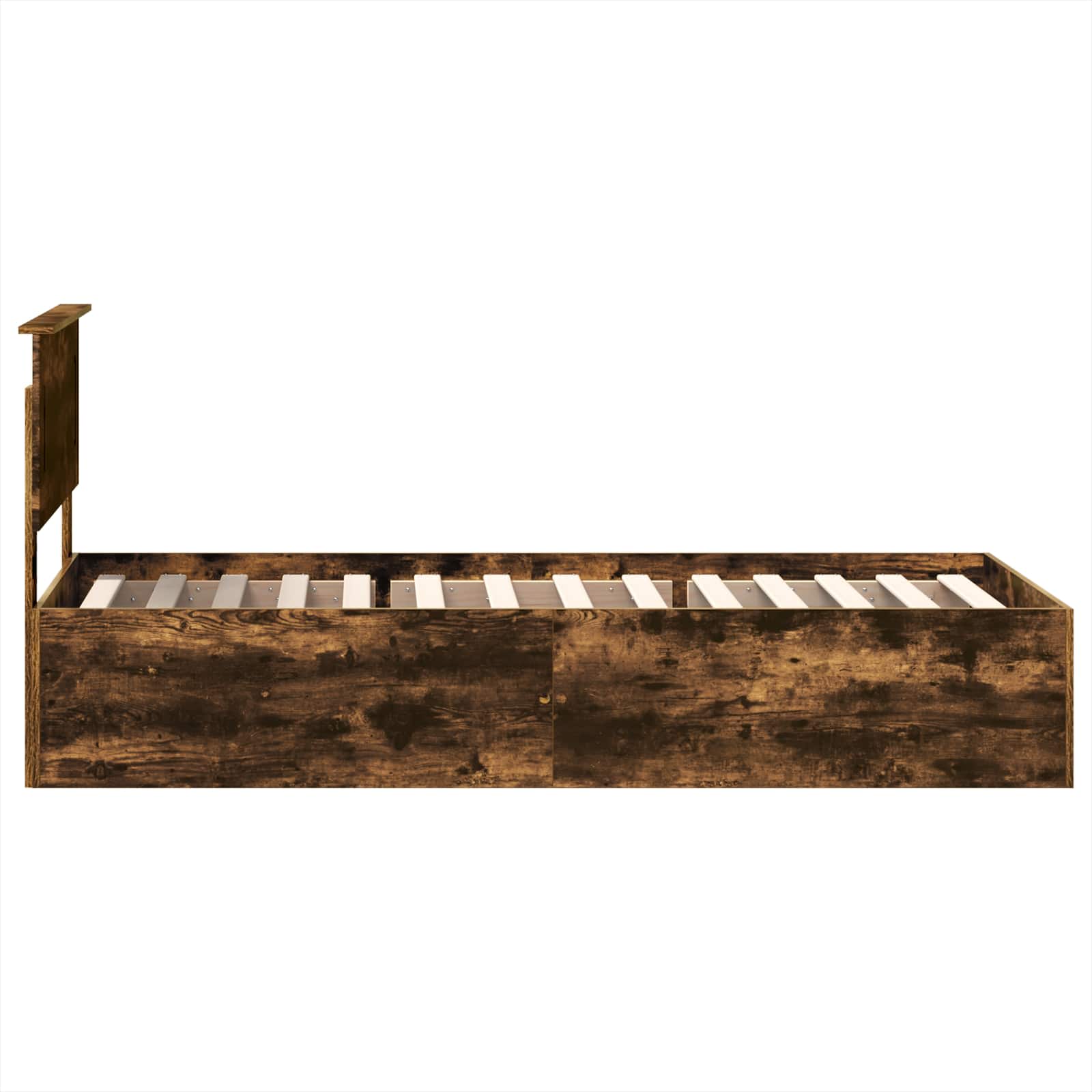 Voodi raam peaga Suitsetatud tamm 120 x 200 cm Tehispuit 77 Kõik vajalik sinu aeda ja koju! Voodi raam peaga Suitsetatud tamm 120 x 200 cm Tehispuit - Image 8