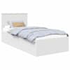 vidaXL Voodi raam peaga Valge 90 x 200 cm Tehispuit