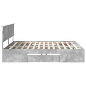 Rám postele s čelo Betonově šedá 200 x 200 cm kompozitní dřevo - obrázek 9