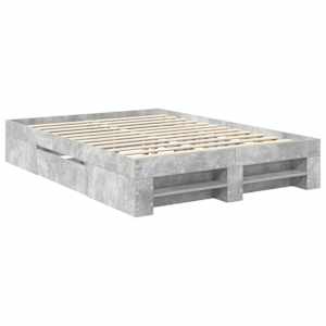Rám postele s čelo Betonově šedá 160 x 200 cm kompozitní dřevo - obrázek 6