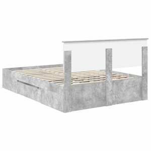 Rám postele s čelo Betonově šedá 150 x 200 cm kompozitní dřevo - obrázek 10