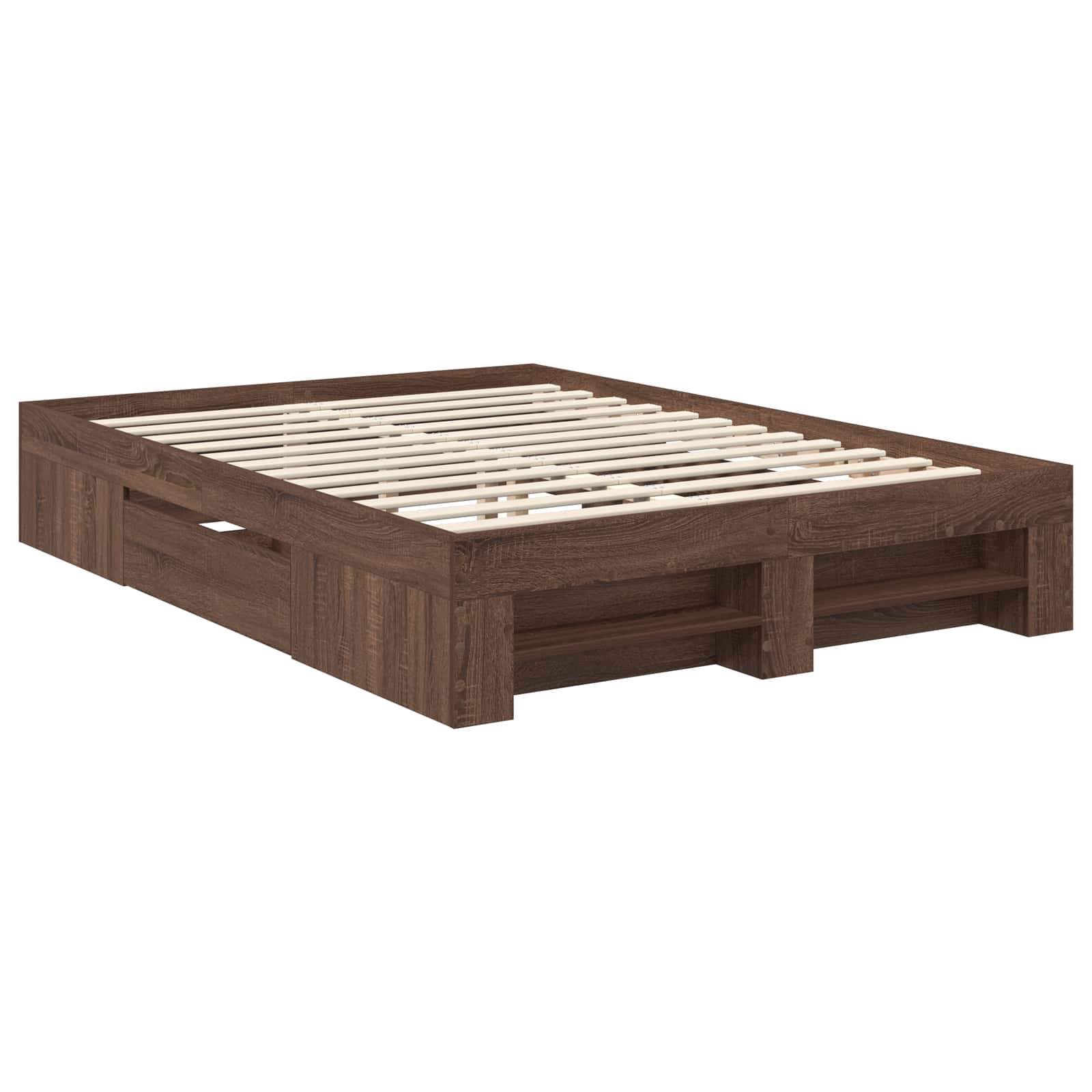 Voodi raam peaga Pruun tamme 140 x 200 cm Tehispuit 6 Kõik vajalik sinu aeda ja koju! Voodi raam peaga Pruun tamme 140 x 200 cm Tehispuit - Image 6