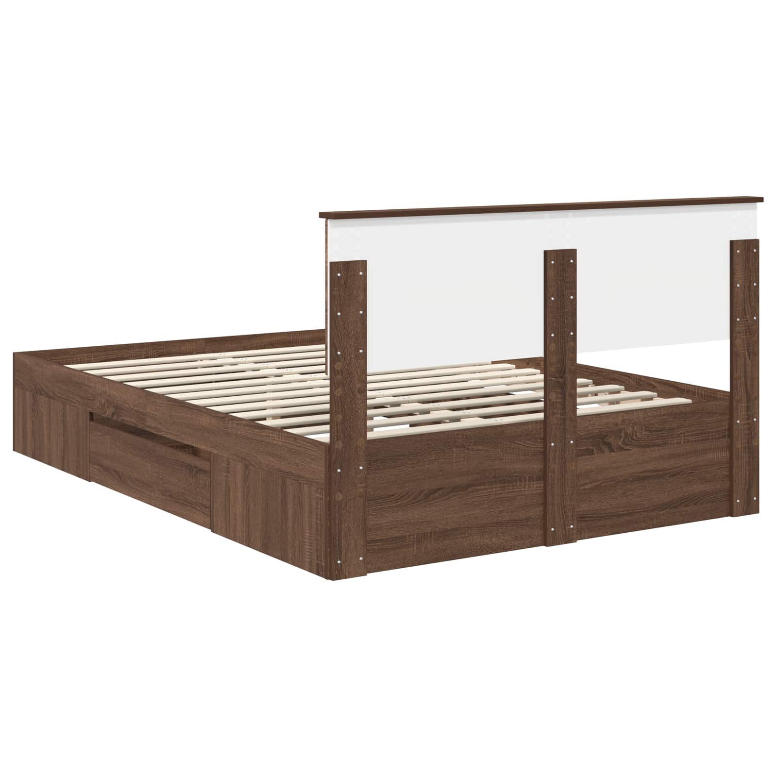 Voodi raam peaga Pruun tamme 140 x 200 cm Tehispuit 10 Kõik vajalik sinu aeda ja koju! Voodi raam peaga Pruun tamme 140 x 200 cm Tehispuit - Image 10