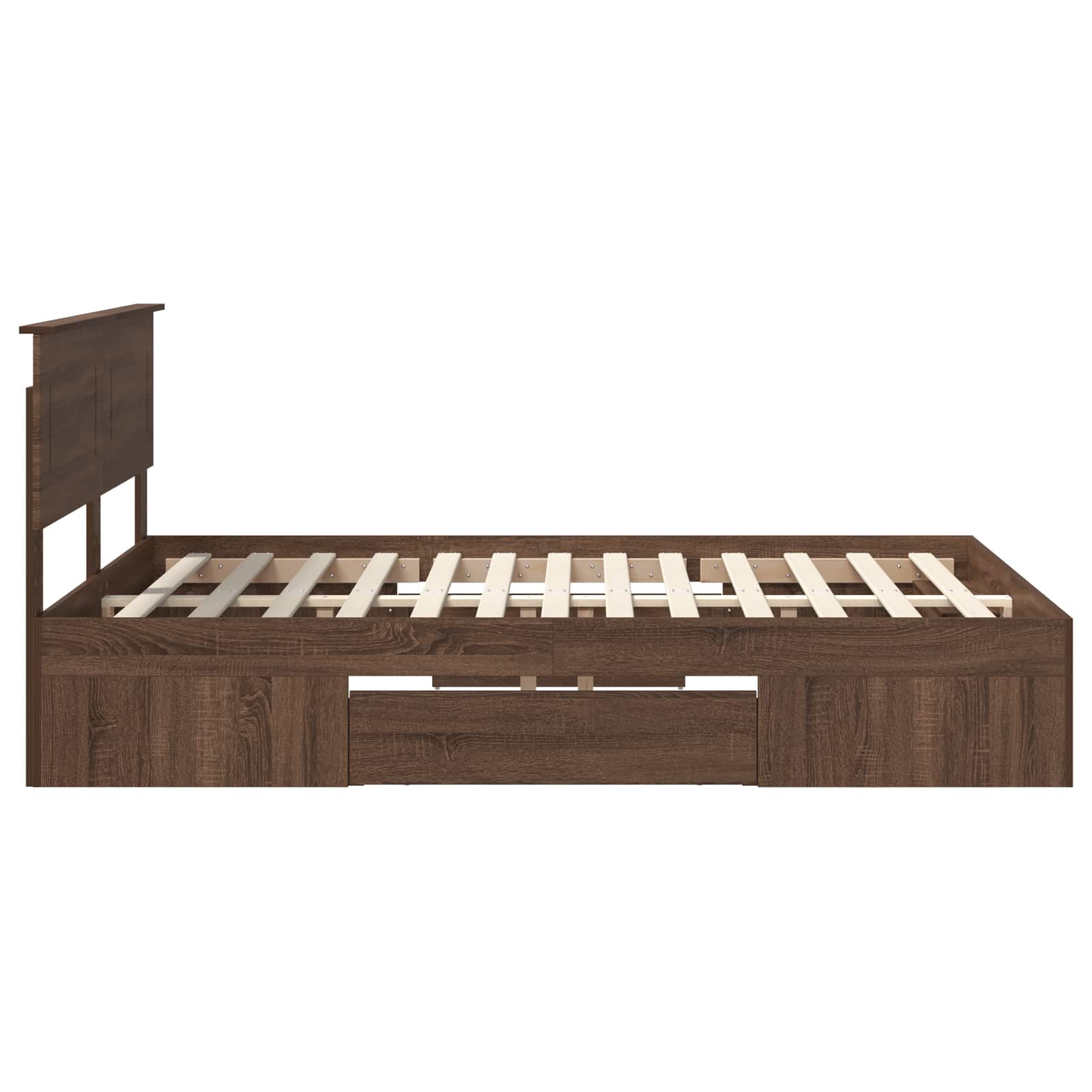 Voodi raam peaga Pruun tamme 140 x 200 cm Tehispuit 9 Kõik vajalik sinu aeda ja koju! Voodi raam peaga Pruun tamme 140 x 200 cm Tehispuit - Image 9