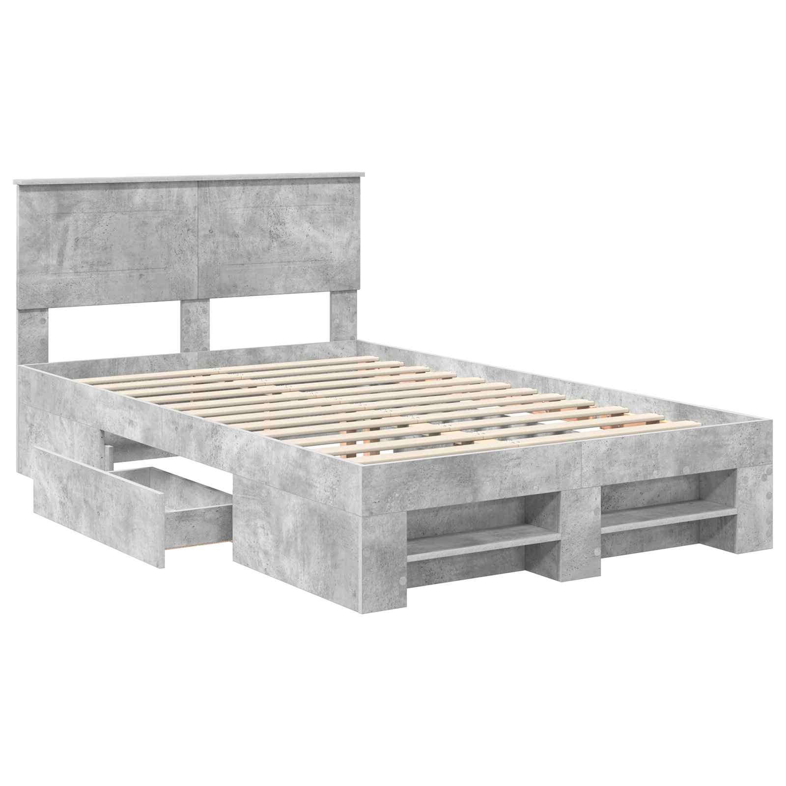 Voodi raam peaga Betoonhall 120 x 200 cm Tehispuit 5 Kõik vajalik sinu aeda ja koju! Voodi raam peaga Betoonhall 120 x 200 cm Tehispuit - Image 5