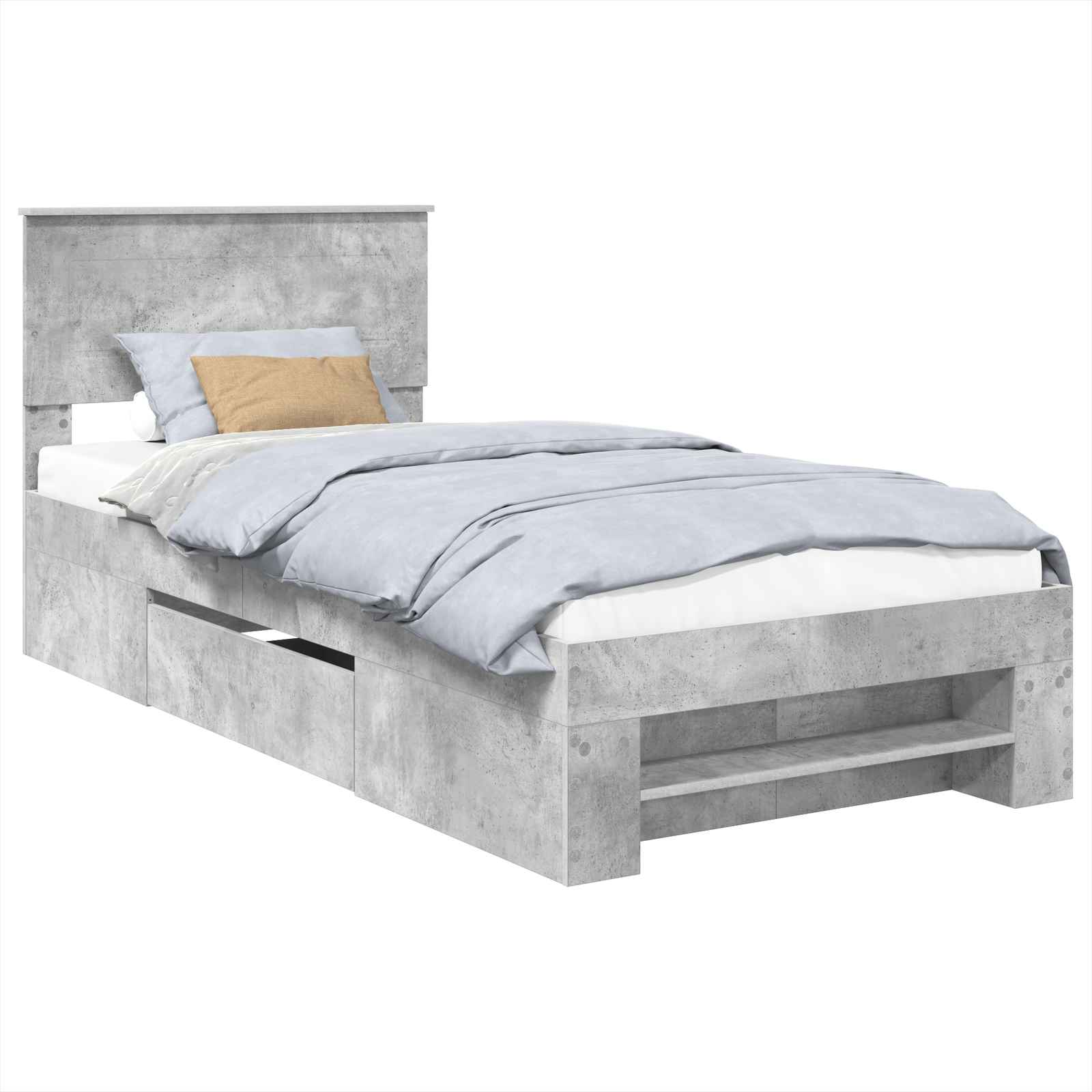 Voodi raam peaga Betoonhall 100 x 200 m Tehispuit 2 Kõik vajalik sinu aeda ja koju! Voodi raam peaga Betoonhall 100 x 200 m Tehispuit - Image 2