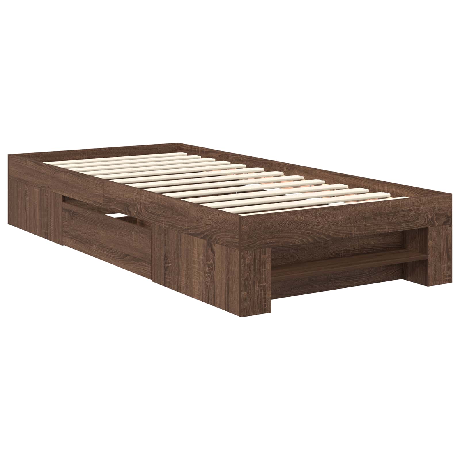 Voodi raam peaga Pruun tamme 100 x 200 m Tehispuit 6 Kõik vajalik sinu aeda ja koju! Voodi raam peaga Pruun tamme 100 x 200 m Tehispuit - Image 6