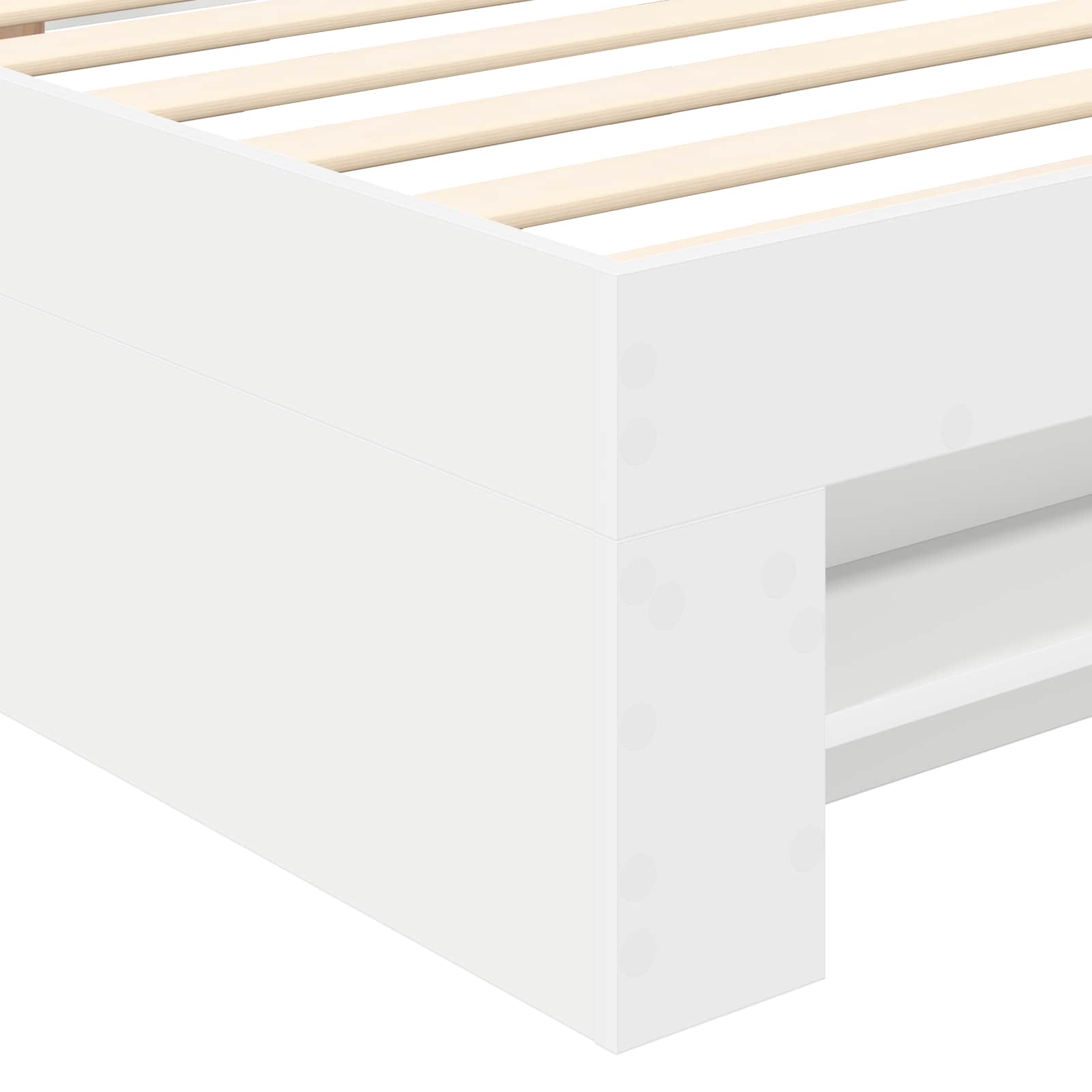 Voodi raam peaga Valge 90 x 200 cm Tehispuit 34 Kõik vajalik sinu aeda ja koju! Voodi raam peaga Valge 90 x 200 cm Tehispuit - Image 11