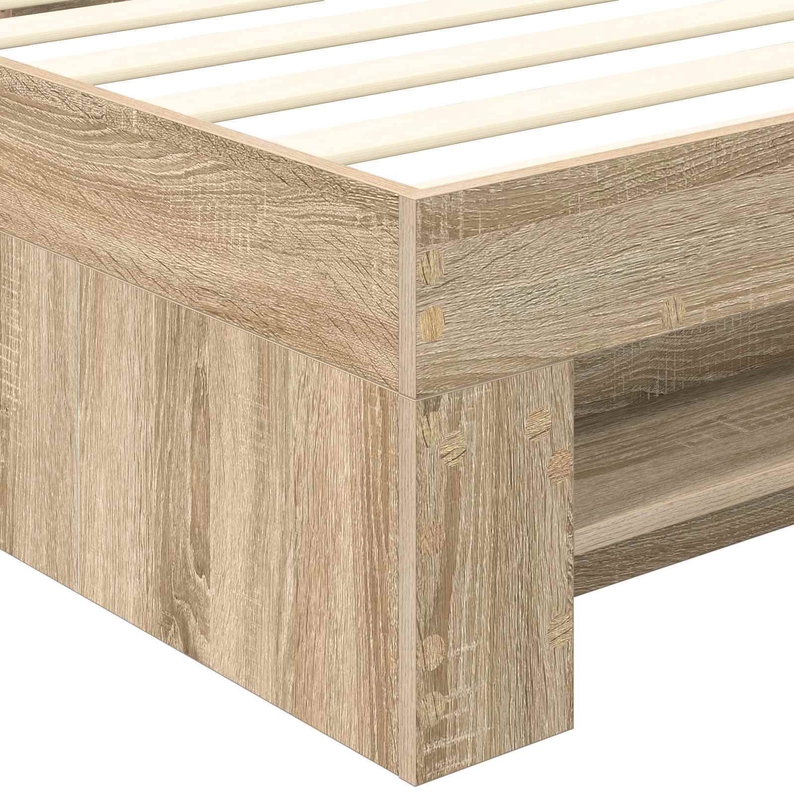 Voodi raam peaga Sonoma tamm 90 x 200 cm Tehispuit 34 Kõik vajalik sinu aeda ja koju! Voodi raam peaga Sonoma tamm 90 x 200 cm Tehispuit - Image 11