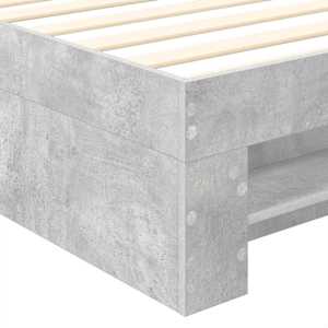 Rám postele s čelo Betonově šedá 90 x 200 cm kompozitní dřevo - obrázek 11