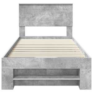 Rám postele s čelo Betonově šedá 90 x 200 cm kompozitní dřevo - obrázek 8