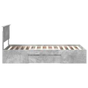 Rám postele s čelo Betonově šedá 90 x 200 cm kompozitní dřevo - obrázek 9