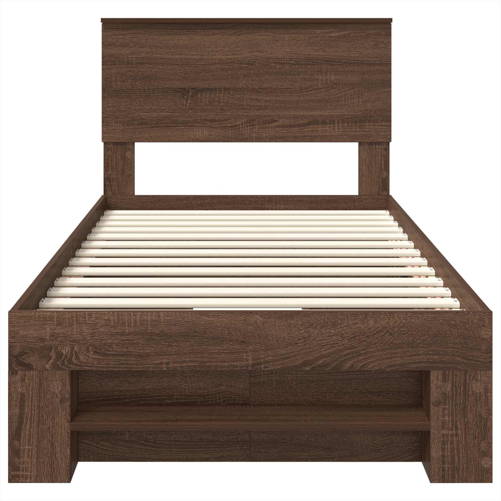 Voodi raam peaga Pruun tamme 90 x 200 cm Tehispuit 8 Kõik vajalik sinu aeda ja koju! Voodi raam peaga Pruun tamme 90 x 200 cm Tehispuit - Image 8