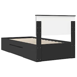 Rám postele s čelo Černá 80 x 200 cm kompozitní dřevo - obrázek 10
