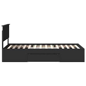 Rám postele s čelo Černá 80 x 200 cm kompozitní dřevo - obrázek 9