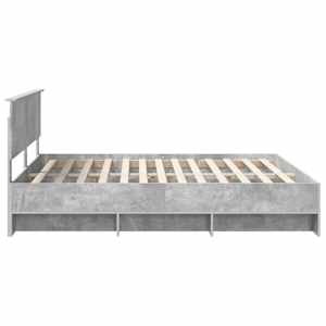 Rám postele s čelo Betonově šedá 200 x 200 cm kompozitní dřevo - obrázek 8