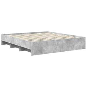Rám postele s čelo Betonově šedá 180 x 200 cm kompozitní dřevo - obrázek 5