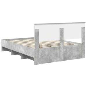 Rám postele s čelo Betonově šedá 150 x 200 cm kompozitní dřevo - obrázek 9
