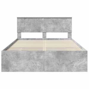 Rám postele s čelo Betonově šedá 150 x 200 cm kompozitní dřevo - obrázek 7