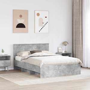 Rám postele s čelo Betonově šedá 140 x 200 cm kompozitní dřevo - obrázek 3