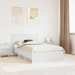 Konstrukcija postelje Bela 120 x 123 cm Konstruiran les