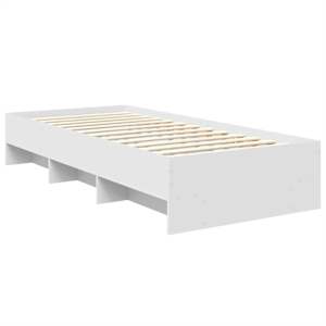 Rám postele s čelo Bílá 90 x 200 cm kompozitní dřevo - obrázek 5